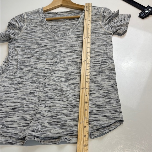 Lululemon What The Sport Tee Tiger Space Dye Black White Size 4 - Picture 8 of 8